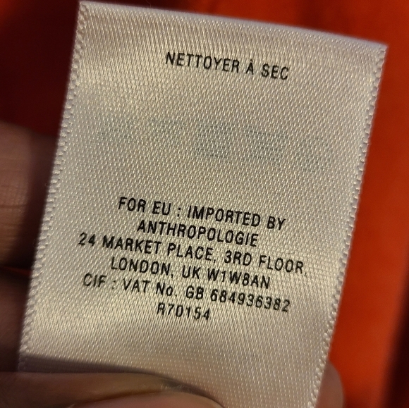 Anthropologie | Sparrow Women's Orange Wool Belted Jacket (Size Small) - Picture 5 of 16